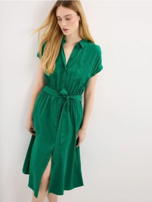 Mohito - Szmizjerka midi z dodatkiem lyocellu - zielony