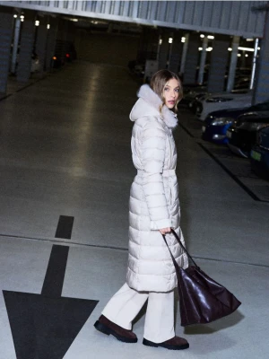 Mohito - Zimowy beżowy płaszcz - beżowy