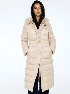 Mohito - Zimowy beżowy płaszcz - beżowy