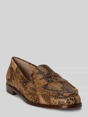 Mokasyn ze skóry naturalnej Lauren Ralph Lauren Camel
