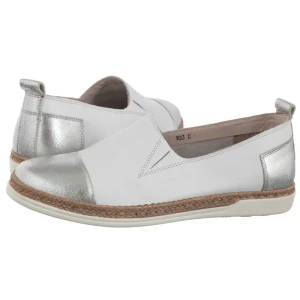 Mokasyny Białe M001LEWSOBM089 (VE837-a) Venezia