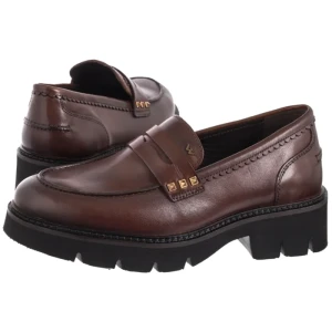 Mokasyny Brązowe 46369-52 (WO346-a) Wojas