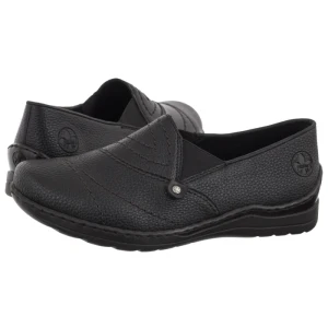 Mokasyny Czarne 48961-02 Black (RI424-a) Rieker