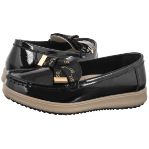 Mokasyny Czarne DP6457 / 26 BK (FO250-a) Filippo