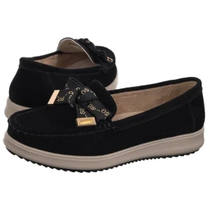 Mokasyny Czarne DP6457/26 BK SU (FO144-b) Filippo