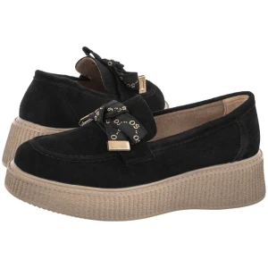 Mokasyny Czarne DP8293 / 26 BK (FO261-a) Filippo