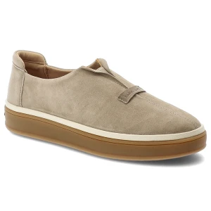 Mokasyny damskie Daniel Lopez, zamszowa cholewka wsuwany fason minimalistyczny design gruba elastyczna podeszwa okrągły nosek,beżowe, TT2D4084