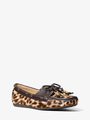 Mokasyny Fallon ze skóry cielęcej w lamparci wzór Michael Kors