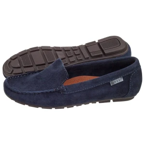 Mokasyny Granatowe Zamsz 17130 19 (NE55-f) Nessi