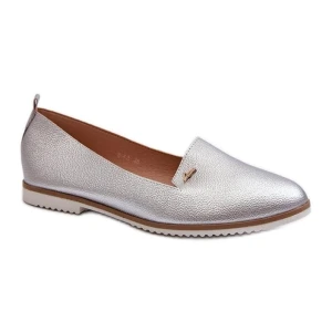 Mokasyny Model Enzla W-98 Silver - Step in style szare