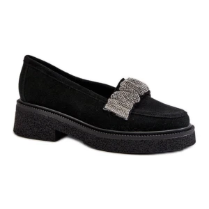 Mokasyny Model Zazoo 3419 Black Zamsz - Step in style czarne