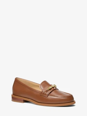 Mokasyny skórzane Dina Michael Kors BRĄZOWY (Brązowy)