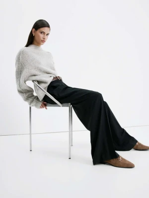 Mokasyny skórzane z klamrą piaskowy - Kobieta - - MANGO