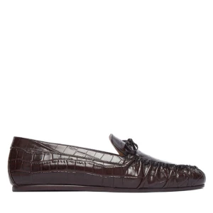 Mokasyny Stuart Weitzman Britt Bow SM416 Brązowy ciemny