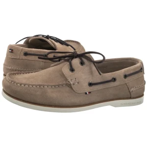 Mokasyny TH Boat Shoe Core Suede Coastal Taupe FM0FM05387 AFE (TH1506-a) Tommy Hilfiger