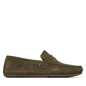 Mokasyny Tommy Hilfiger Casual Hilfiger Suede Driver FM0FM04998 Zielony