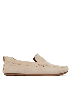 Mokasyny Tommy Hilfiger Core Hilfiegr Suede Driver FM0FM05789 Beżowy