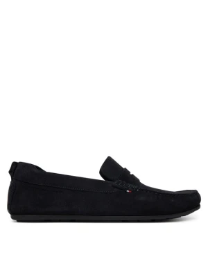 Mokasyny Tommy Hilfiger Core Hilfiegr Suede Driver FM0FM05789 Granatowy