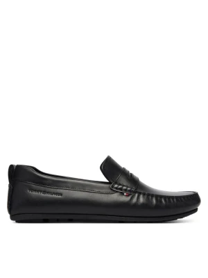 Mokasyny Tommy Hilfiger Core Hilfiger Leather Driver FM0FM05790 Czarny