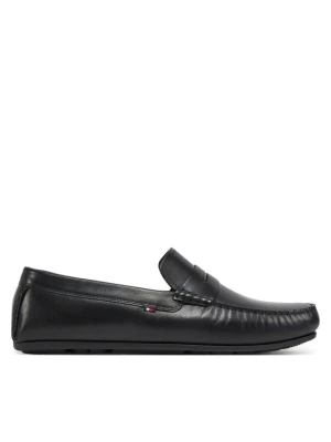 Mokasyny Tommy Hilfiger Corpoarte Hilfiger Lth Driver FM0FM04810 Czarny