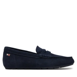 Mokasyny Tommy Hilfiger Flag Soft Suede Driver Loafer FW0FW08558 Granatowy