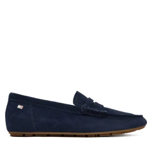 Mokasyny Tommy Hilfiger Flag Soft Suede Driver Loafer FW0FW08558 Granatowy