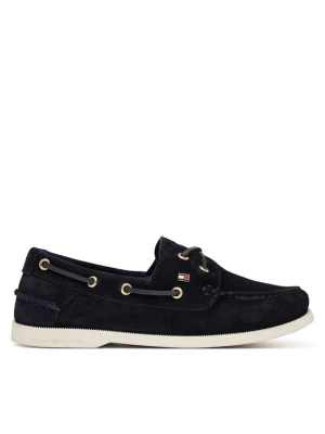 Mokasyny Tommy Hilfiger Hilfiger Suede Boat Shoe FW0FW09338 Granatowy