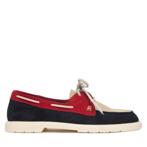 Mokasyny Tommy Hilfiger Light Suede Boat Shoe FW0FW09337 Granatowy
