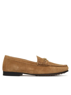 Mokasyny Tommy Hilfiger Th Chain Suede Loafer FW0FW09327 Brązowy