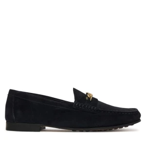 Mokasyny Tommy Hilfiger Th Chain Suede Loafer FW0FW09327 Granatowy
