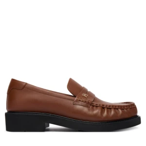 Mokasyny Tommy Hilfiger Th Square Toe Leather Loafer FW0FW08977 Brązowy