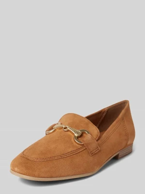 Mokasyny typu tassel loafer ze skóry naturalnej tamaris
