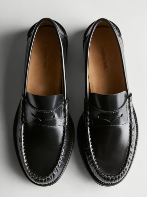 Skórzane Mokasyny - Czarny - Massimo Dutti - Female