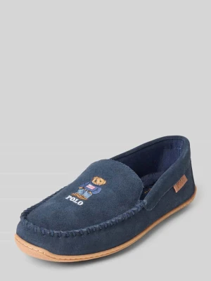 Mokasyny z zamszu z wyhaftowanym logo model ‘BRENAN’ Polo Ralph Lauren