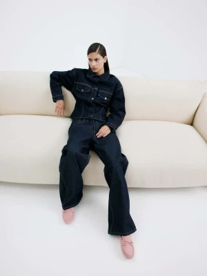 Mokasyny zamszowe z marszczeniem różowy - Kobieta - - MANGO