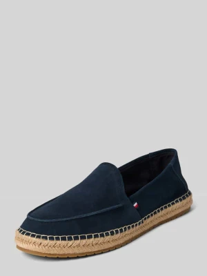Mokasyny zamszowe z podeszwą ze sznurka Tommy Hilfiger