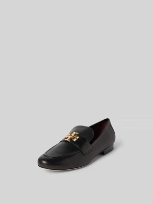 Mokasyny ze skóry naturalnej Tory Burch Czarny