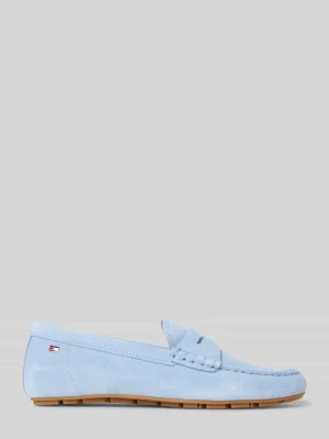 Mokasyny ze skóry welurowej Tommy Hilfiger
