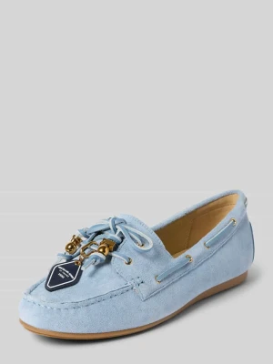 Mokasyny ze skóry z aplikacją z metką model 'FALLON' MICHAEL Michael Kors