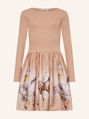 Molo Sukienka Casie Z Mieszanki Materiałów rosa