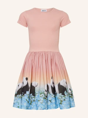 Molo Sukienka Cissa Z Mieszanki Materiałów rosa