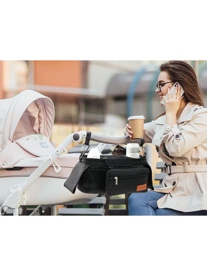 Momcozy Organizer w kolorze czarnym do wózka dziecięcego - 32 x 16 x 10 cm rozmiar: onesize