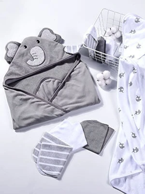 Momcozy Ręcznik w kolorze szarym z kapturem rozmiar: onesize