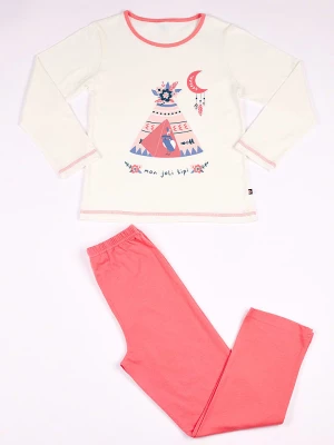 mon P´tit Dodo Piżama w kolorze kremowo-różowym rozmiar: 110