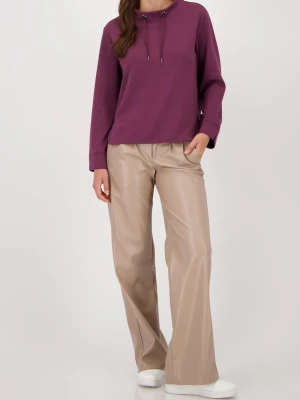 Monari Bluza damska Kobiety lila jednolity,