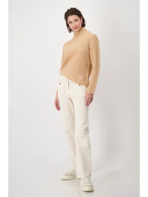 monari Sweter w kolorze jasnobrązowym rozmiar: 40