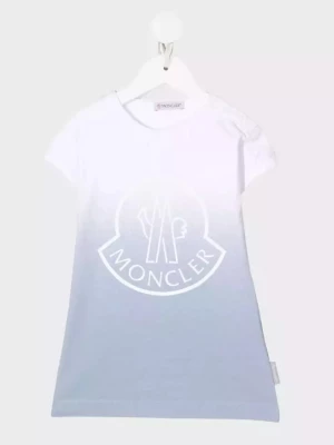 Moncler Kids Bawełniana koszulka z logo 0-3 lat rozmiar 6/9 MC