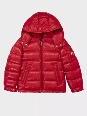 Moncler Kids Czerwona kurtka puchowa Maya 6-14 lat rozmiar