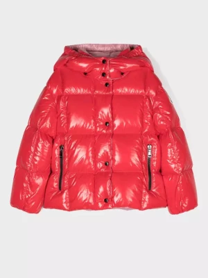 Moncler Kids Czerwona kurtka puchowa Parana 4-14 lat rozmiar