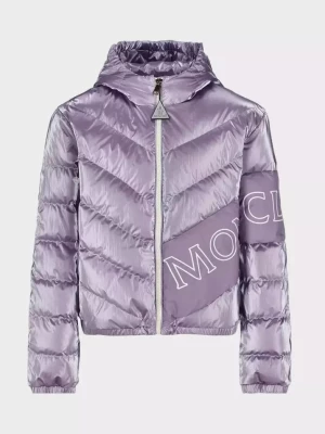 Moncler Kids Fioletowa kurtka puchowa Vonnes 6-14 lat rozmiar